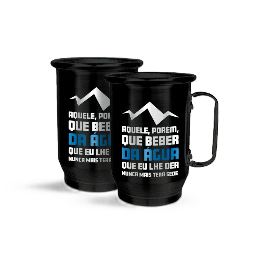 Caneca Sião 850mL com tirante - Preta - Edição Bicampeão