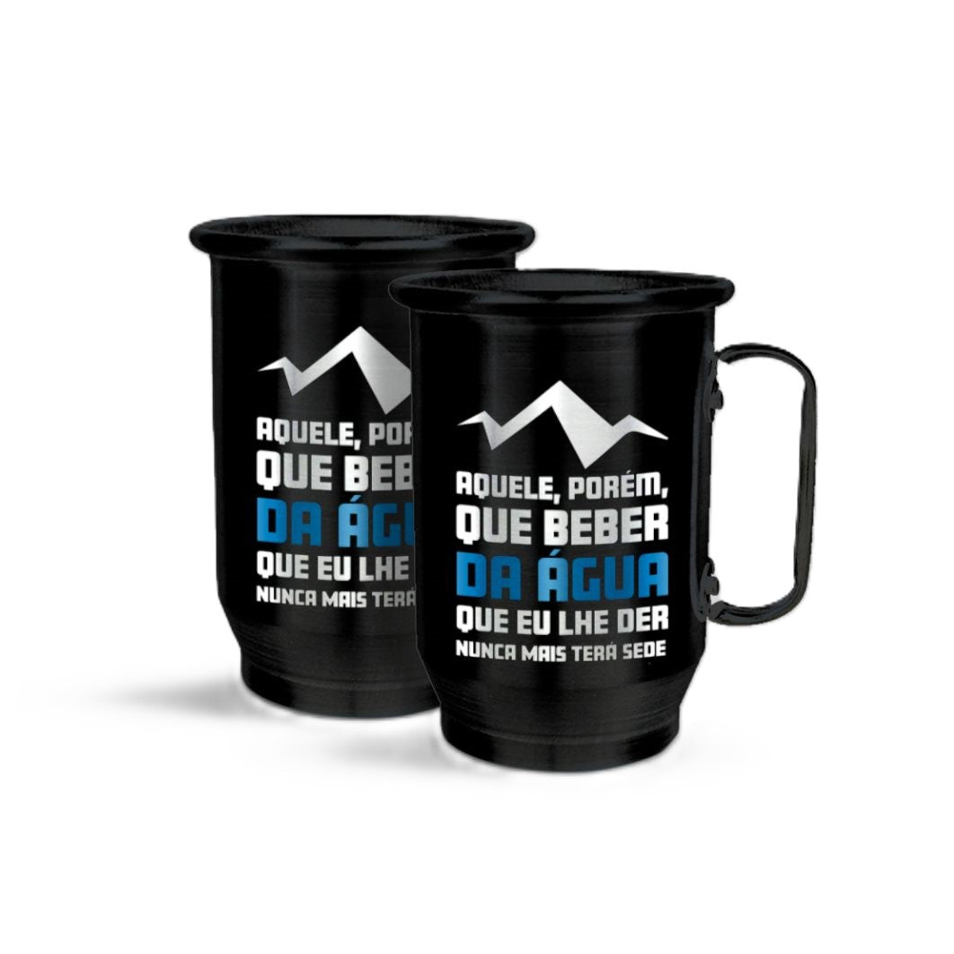 Caneca Sião 850mL com tirante - Preta - Edição Bicampeão